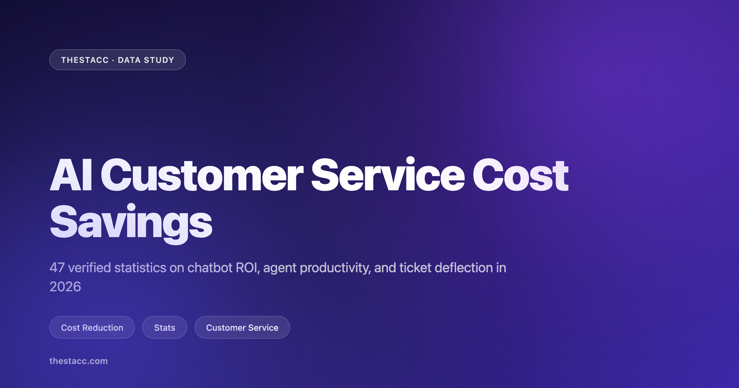 AI customer service cost savings summary table showing 30 percent average reduction and key benchmark numbers