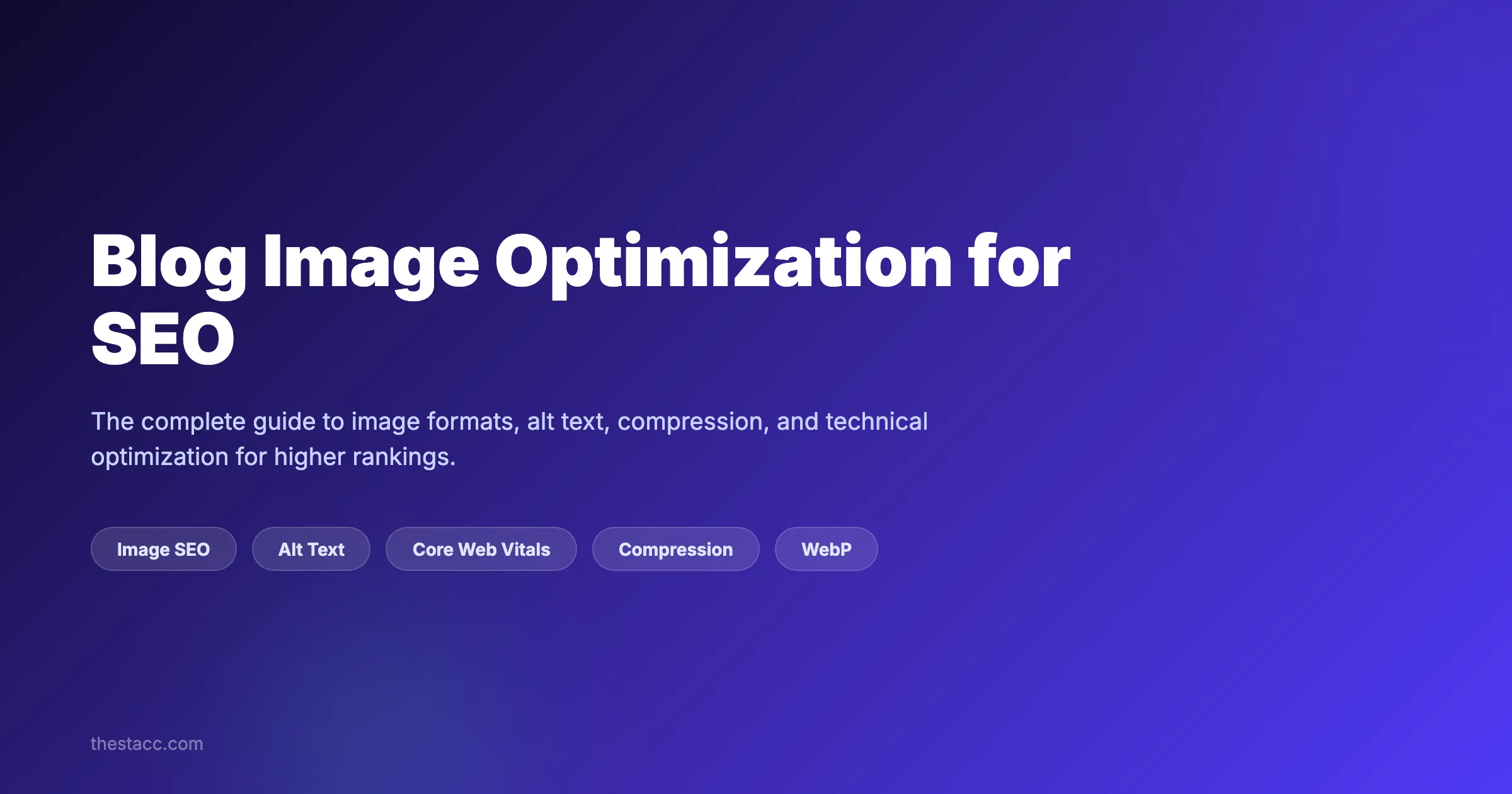 Blog image optimization for SEO guide