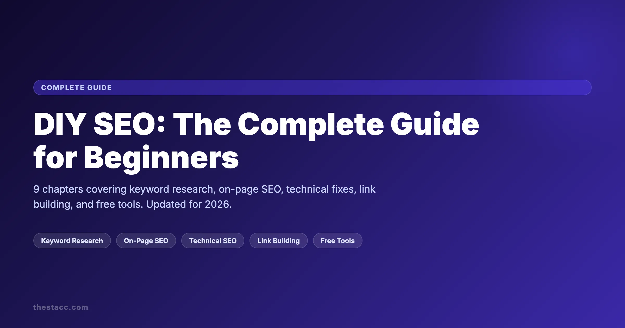DIY SEO guide for beginners