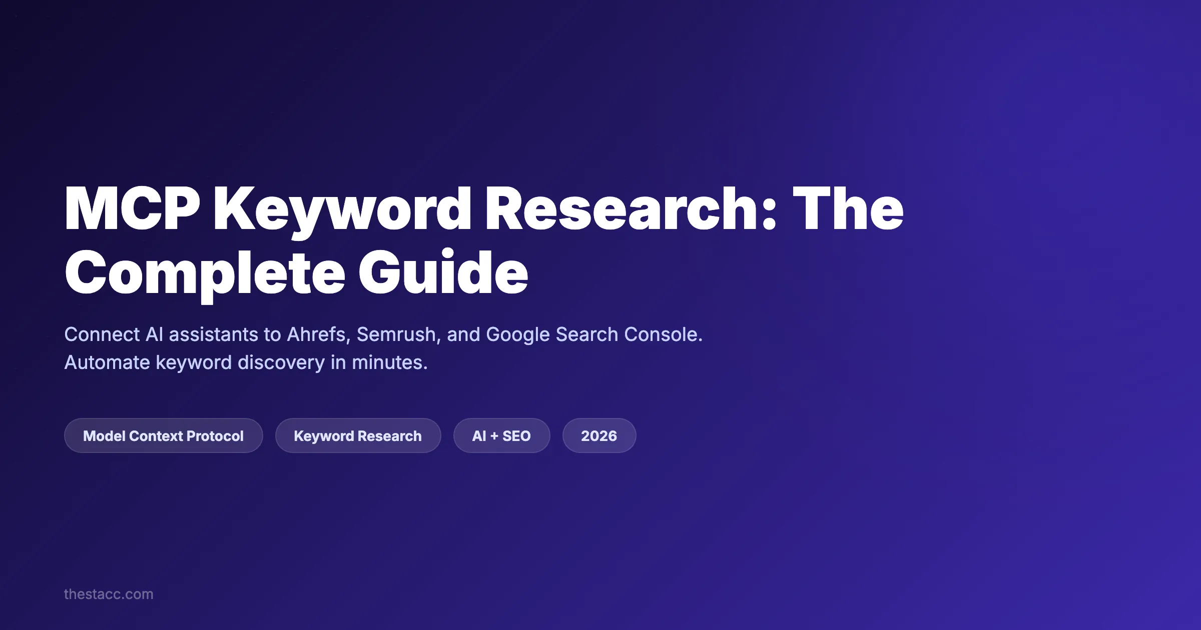 MCP keyword research guide for SEO professionals