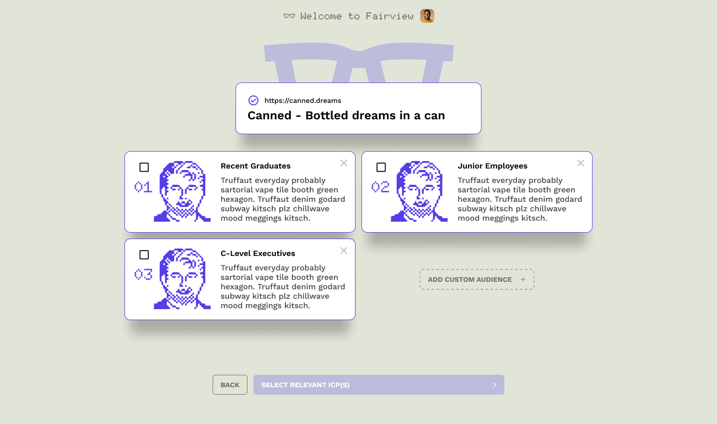 ICP audience selection