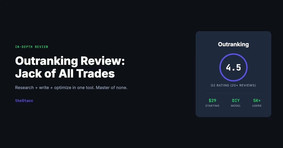 Outranking Review 2026: AI SEO Writer With a Workflow Problem